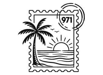 Stamp 971 imprimé en Noir